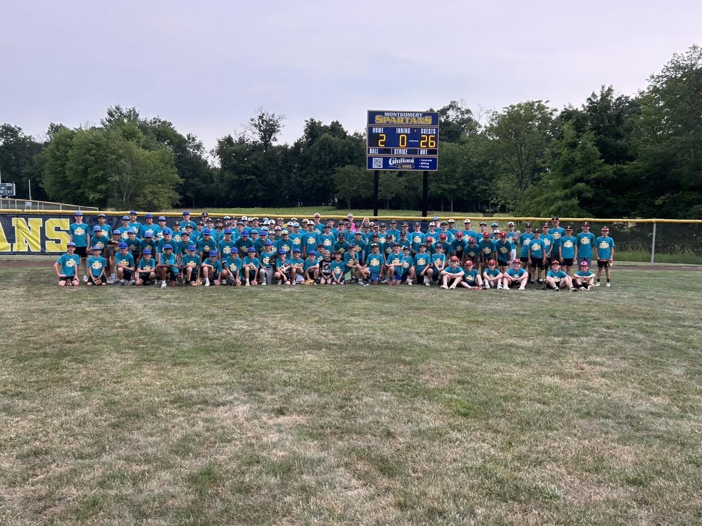 Players and families gathered for the DJ Farrar Tournament